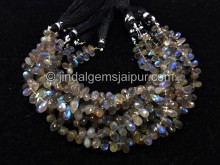 Labradorite Faceted Drops Beads
